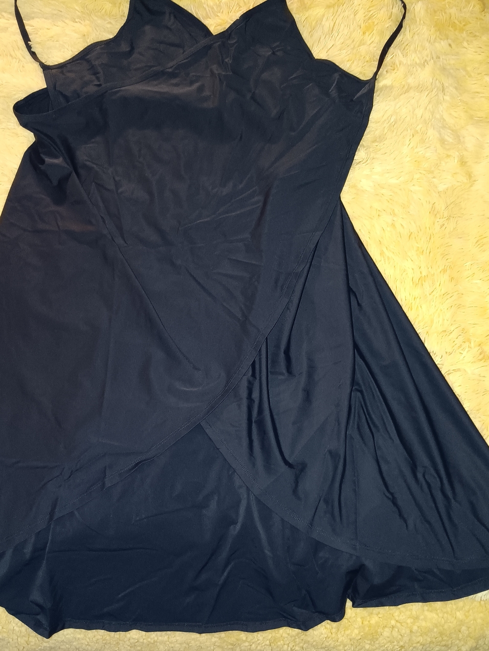 HALARA Black Swim Coverup Wrap Slip Dress And Sarong